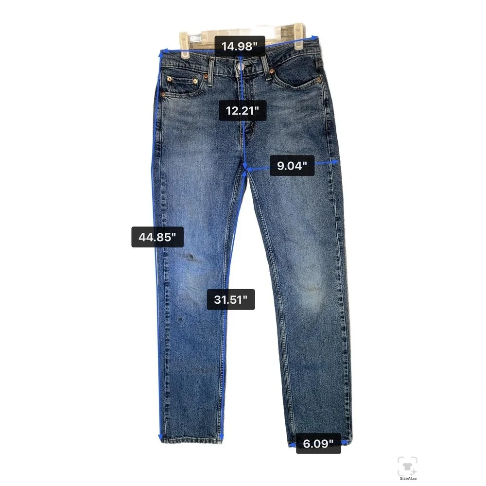 Levis 514 Jeans Mens 30x32 Blue Medium Wash Straight Stretch Denim Zip Fly